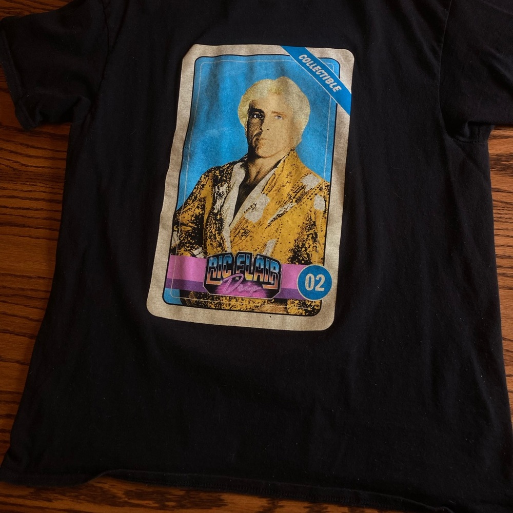 Black Graphic Tee with Retro Design